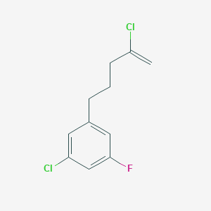 molecular formula C11H11Cl2F B1421515 2-氯-5-(3-氯-5-氟苯基)-1-戊烯 CAS No. 1143461-49-7
