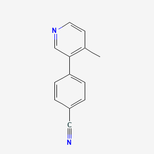 molecular formula C13H10N2 B1421518 4-(4-甲基-3-吡啶基)苯甲腈 CAS No. 1187168-21-3