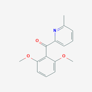 molecular formula C15H15NO3 B1421519 2-(2,6-二甲氧基苯甲酰)-6-甲基吡啶 CAS No. 1187170-61-1