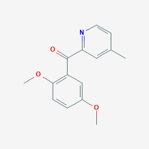 B1421521 2-(2,5-Dimethoxybenzoyl)-4-methylpyridine CAS No. 1187164-11-9