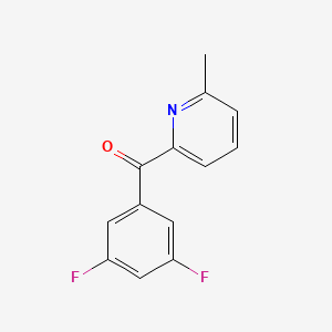 molecular formula C13H9F2NO B1421525 2-(3,5-二氟苯甲酰基)-6-甲基吡啶 CAS No. 1187164-65-3