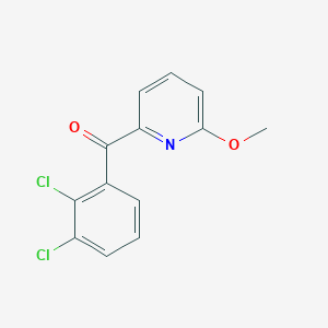 molecular formula C13H9Cl2NO2 B1421529 2-(2,3-Dichlorobenzoyl)-6-methoxypyridine CAS No. 1187171-11-4