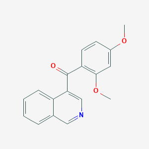molecular formula C18H15NO3 B1421530 4-(2,4-Dimethoxybenzoyl)isoquinoline CAS No. 1187171-78-3
