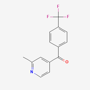 molecular formula C14H10F3NO B1421536 2-Methyl-4-(4-trifluoromethylbenzoyl)pyridine CAS No. 1187165-08-7