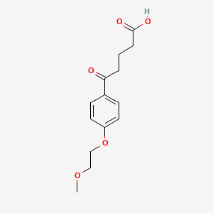 molecular formula C14H18O5 B1421540 5-[4-(2-Methoxyethoxy)phenyl]-5-oxovaleric acid CAS No. 1049030-31-0