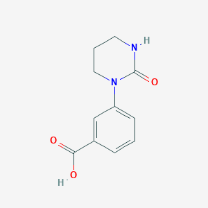 molecular formula C11H12N2O3 B1421543 3-(2-Oxo-1,3-diazinan-1-yl)benzoic acid CAS No. 1140242-88-1