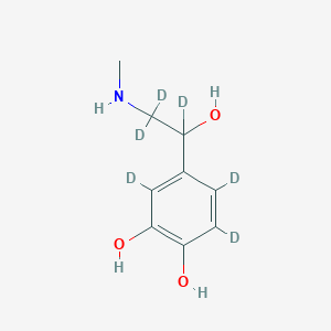 molecular formula C9H13NO3 B1421546 [2H6]-肾上腺素，外消旋混合物 CAS No. 1219803-77-6