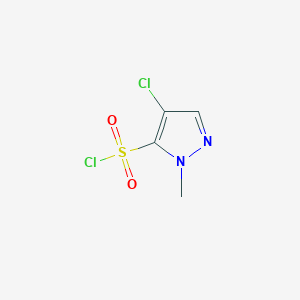 molecular formula C4H4Cl2N2O2S B1421549 4-氯-1-甲基-1H-吡唑-5-磺酰氯 CAS No. 1245807-31-1