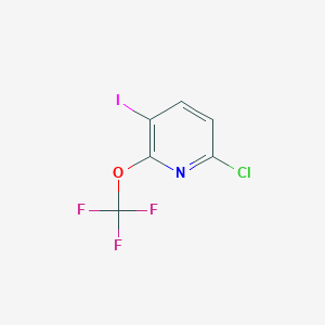 molecular formula C6H2ClF3INO B1421562 6-Chloro-3-iodo-2-(trifluoromethoxy)pyridine CAS No. 1221171-95-4