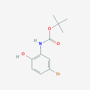 molecular formula C11H14BrNO3 B1421563 叔丁基（5-溴-2-羟基苯基）氨基甲酸酯 CAS No. 719310-30-2