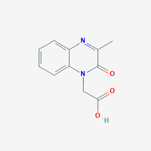 molecular formula C11H10N2O3 B1421566 (3-甲基-2-氧代喹喔啉-1(2H)-基)乙酸 CAS No. 676140-37-7