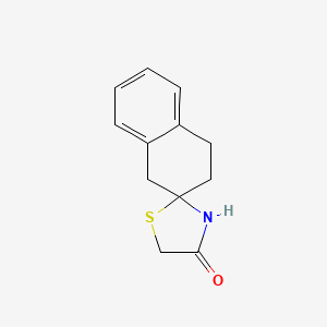 molecular formula C12H13NOS B1421574 3,4-二氢-1H-螺[萘-2,2'-[1,3]噻唑啉]-4'-酮 CAS No. 1221792-37-5