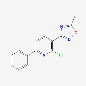 molecular formula C14H10ClN3O B1421577 2-氯-3-(5-甲基-1,2,4-恶二唑-3-基)-6-苯基吡啶 CAS No. 1203898-07-0