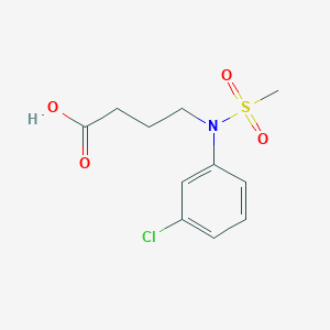 molecular formula C11H14ClNO4S B1421580 4-[(3-氯苯基)(甲磺酰)氨基]丁酸 CAS No. 1266361-55-0