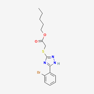 molecular formula C15H18BrN3O2S B14215813 Pentyl {[5-(2-bromophenyl)-1H-1,2,4-triazol-3-yl]sulfanyl}acetate CAS No. 832150-91-1