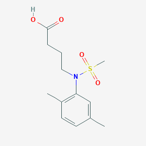 molecular formula C13H19NO4S B1421591 4-[(2,5-二甲基苯基)(甲磺酰)氨基]丁酸 CAS No. 1266386-82-6
