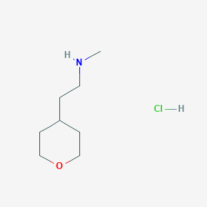 molecular formula C8H18ClNO B1421594 N-Methyl-2-(tetrahydro-2H-pyran-4-yl)ethanamine hydrochloride CAS No. 1087351-66-3