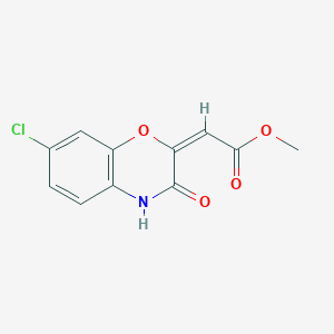 methyl (2E)-(7-chloro-3-oxo-3,4-dihydro-2H-1,4-benzoxazin-2-ylidene)acetate