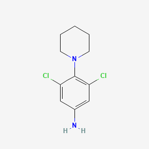 molecular formula C11H14Cl2N2 B1421599 3,5-Dichloro-4-(piperidin-1-yl)aniline CAS No. 147351-43-7