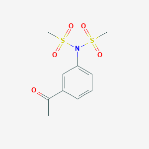 molecular formula C10H13NO5S2 B1421603 N-(3-acetylphenyl)-N-methanesulfonylmethanesulfonamide CAS No. 1258650-02-0