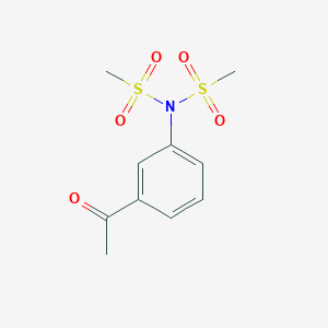 molecular formula C10H13NO5S2 B1421603 N-(3-acétylphényl)-N-méthanesulfonylméthanesulfonamide CAS No. 1258650-02-0