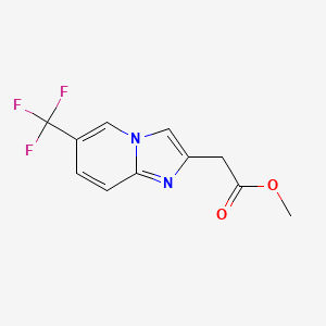 molecular formula C11H9F3N2O2 B1421605 2-[6-(三氟甲基)咪唑并[1,2-a]吡啶-2-基]乙酸甲酯 CAS No. 1221792-68-2