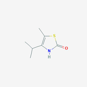 molecular formula C7H11NOS B1421611 5-Methyl-4-(propan-2-yl)-2,3-dihydro-1,3-thiazol-2-one CAS No. 1184200-70-1