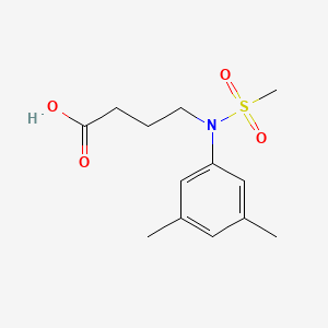 molecular formula C13H19NO4S B1421613 4-[(3,5-Dimethylphenyl)(methylsulfonyl)amino]butanoic acid CAS No. 1266484-24-5