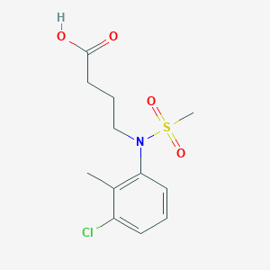 molecular formula C12H16ClNO4S B1421614 4-[(3-氯-2-甲基苯基)(甲磺酰)氨基]丁酸 CAS No. 1266483-36-6