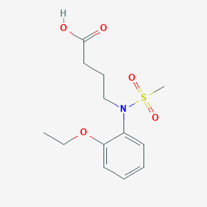 molecular formula C13H19NO5S B1421615 4-[(2-Ethoxyphenyl)(methylsulfonyl)amino]butanoic acid CAS No. 1266541-83-6
