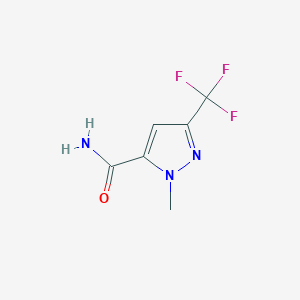 molecular formula C6H6F3N3O B1421617 1-methyl-3-(trifluoromethyl)-1H-pyrazole-5-carboxamide CAS No. 1245771-97-4