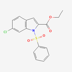 B14216256 1H-Indole-2-carboxylic acid, 6-chloro-1-(phenylsulfonyl)-, ethyl ester CAS No. 540740-40-7