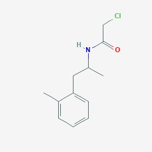 molecular formula C12H16ClNO B1421626 2-chloro-N-[1-(2-methylphenyl)propan-2-yl]acetamide CAS No. 1183650-81-8