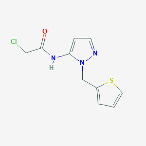 2-chloro-N-[1-(thiophen-2-ylmethyl)-1H-pyrazol-5-yl]acetamide