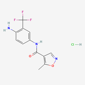 N-[4-amino-3-(trifluoromethyl)phenyl]-5-methyl-1,2-oxazole-4-carboxamide hydrochloride