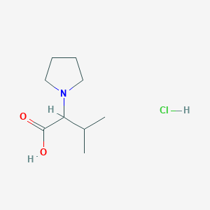 3-Methyl-2-(pyrrolidin-1-yl)butanoic acid hydrochloride