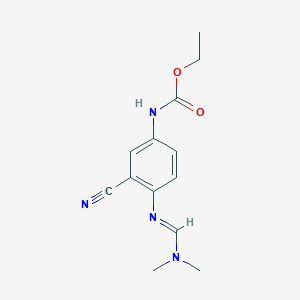 (E)-Ethyl 3-cyano-4-((dimethylamino) methyleneamino)phenylcarbamate