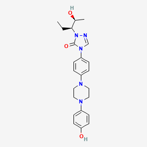 molecular formula C23H29N5O3 B1421651 2-[(2S,3S)-2-hydroxypentan-3-yl]-4-[4-[4-(4-hydroxyphenyl)piperazin-1-yl]phenyl]-1,2,4-triazol-3-one CAS No. 687132-01-0