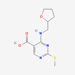 2-(Methylthio)-4-((tetrahydrofuran-2-YL)methylamino)pyrimidine-5-carboxylic acid