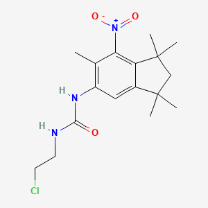 molecular formula C17H24ClN3O3 B1421659 1-(2-Chloroethyl)-3-(7-nitro-1,1,3,3,6-pentamethylindan-5-yl)urea CAS No. 1211016-69-1