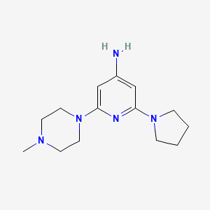 4-Pyridinamine, 2-(4-methyl-1-piperazinyl)-6-(1-pyrrolidinyl)-