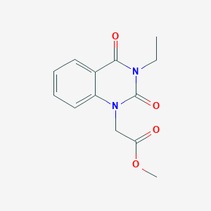 molecular formula C13H14N2O4 B1421665 2-(3-乙基-2,4-二氧代-3,4-二氢喹唑啉-1(2H)-基)乙酸甲酯 CAS No. 882070-64-6