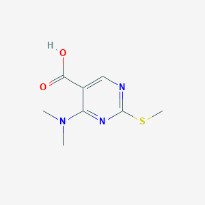 molecular formula C8H11N3O2S B1421668 4-(Dimethylamino)-2-(methylthio)pyrimidine-5-carboxylic acid CAS No. 1065075-76-4