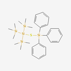 1,1,1,3,3,3-Hexamethyl-2-(trimethylsilyl)-2-[(triphenylsilyl)sulfanyl]trisilane