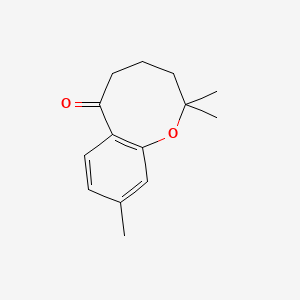 molecular formula C14H18O2 B14216699 2,2,9-trimethyl-4,5-dihydro-3H-1-benzoxocin-6-one CAS No. 823805-56-7