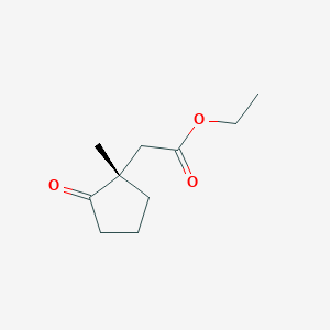 Cyclopentaneacetic acid, 1-methyl-2-oxo-, ethyl ester, (1S)-