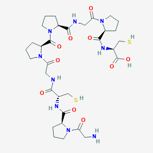 molecular formula C32H49N9O10S2 B14216710 Glycyl-L-prolyl-L-cysteinylglycyl-L-prolyl-L-prolylglycyl-L-prolyl-L-cysteine CAS No. 824945-33-7