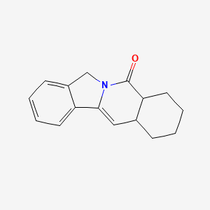 molecular formula C16H17NO B14216724 2,3,4,4a,7,12a-Hexahydroisoindolo[2,1-b]isoquinolin-5(1H)-one CAS No. 646029-34-7