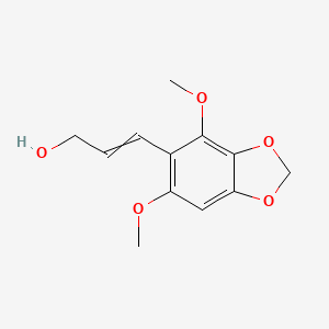 molecular formula C12H14O5 B14216734 3-(4,6-Dimethoxy-2H-1,3-benzodioxol-5-yl)prop-2-en-1-ol CAS No. 716343-76-9