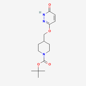 molecular formula C15H23N3O4 B1421674 tert-Butyl 4-(((6-oxo-1,6-dihydropyridazin-3-yl)oxy)methyl)piperidine-1-carboxylate CAS No. 1219828-18-8